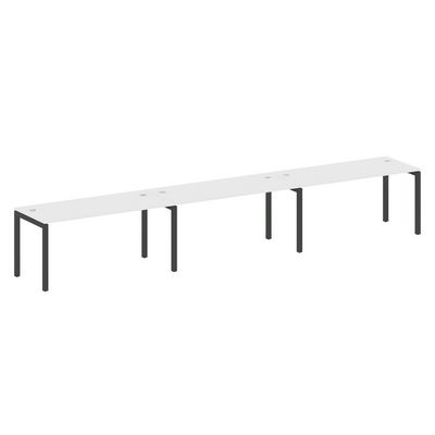 Metal System Quattro 5x5 50БП.СМ-3.4 (Белый/Черный) Рабочая станция на 3 раб.места на П-образном м/к