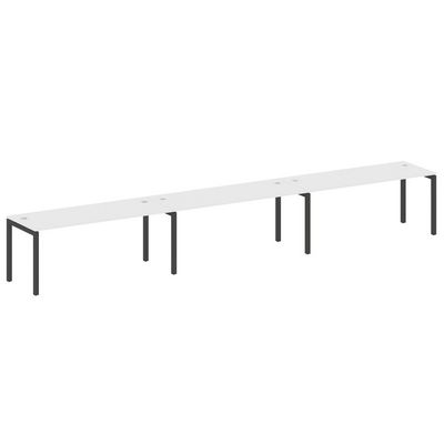 Metal System Quattro 5x5 50БП.СМ-3.5 (Белый/Антрацит) Рабочая станция на 3 раб.места на П-образном м/к