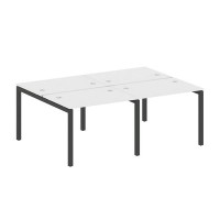 Metal System Quattro 5x5 50БП.СМ-4.1 (Белый/Черный) Рабочая станция на 4 раб.места на П-образном м/к