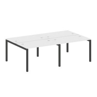 Metal System Quattro 5x5 50БП.СМ-4.2 (Белый/Черный) Рабочая станция на 4 раб.места на П-образном м/к