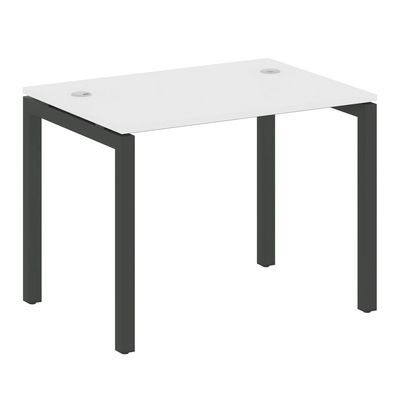 Metal System Quattro 5x5 50БП.СП-1 (Белый/Черный) Стол письменный на П-образном м/к