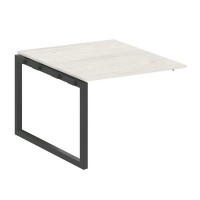 Metal System Quattro 5x5 50БО.ППРГ-1 (Дуб наварра/Черный) Проходной наборный элемент переговорного стола на О-образном м/к