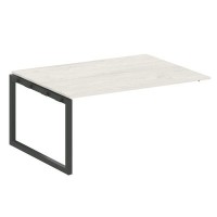 Metal System Quattro 5x5 50БО.ППРГ-4 (Дуб наварра/Черный) Проходной наборный элемент переговорного стола на О-образном м/к