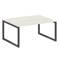 Metal System Quattro 5x5 50БО.ПРГ-1.4 (Дуб наварра/Черный) Переговорный стол на О-образном м/к