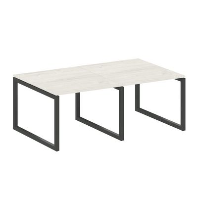 Metal System Quattro 5x5 50БО.ПРГ-2.1 (Дуб наварра/Черный) Переговорный стол на О-образном м/к