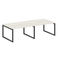 Metal System Quattro 5x5 50БО.ПРГ-2.3 (Дуб наварра/Черный) Переговорный стол на О-образном м/к