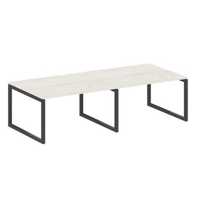 Metal System Quattro 5x5 50БО.ПРГ-2.3 (Дуб наварра/Черный) Переговорный стол на О-образном м/к