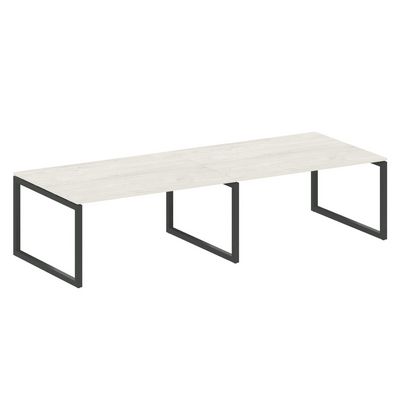 Metal System Quattro 5x5 50БО.ПРГ-2.4 (Дуб наварра/Черный) Переговорный стол на О-образном м/к