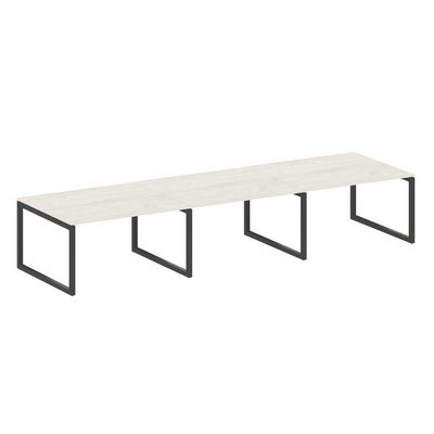 Metal System Quattro 5x5 50БО.ПРГ-3.3 (Дуб наварра/Черный) Переговорный стол на О-образном м/к