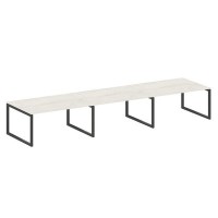 Metal System Quattro 5x5 50БО.ПРГ-3.4 (Дуб наварра/Черный) Переговорный стол на О-образном м/к