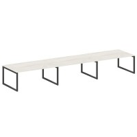 Metal System Quattro 5x5 50БО.ПРГ-3.5 (Дуб наварра/Черный) Переговорный стол на О-образном м/к