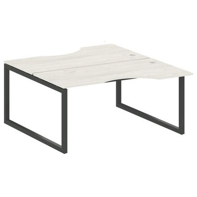 Metal System Quattro 5x5 50БО.РАС-СА-2.1 (Дуб наварра/Антрацит) Рабочая станция криволинейная на О-образном м/к