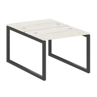 Metal System Quattro 5x5 50БО.РАС-СП-2.1 (Дуб наварра/Черный) Рабочая станция на О-образном м/к