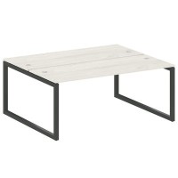 Metal System Quattro 5x5 50БО.РАС-СП-2.5 (Дуб наварра/Черный) Рабочая станция на О-образном м/к