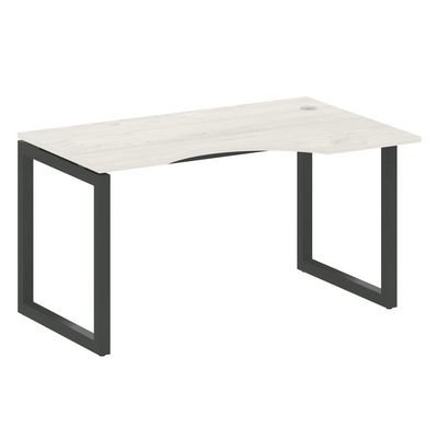 Metal System Quattro 5x5 50БО.СА-2 Пр (Дуб наварра/Антрацит) Стол криволинейный правый на О-образном м/к