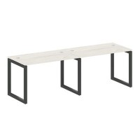 Metal System Quattro 5x5 50БО.СМ-2.2 (Дуб наварра/Черный) Рабочая станция на 2 раб.места на О-образном м/к