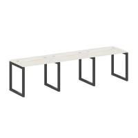 Metal System Quattro 5x5 50БО.СМ-3.1 (Дуб наварра/Черный) Рабочая станция на 3 раб.места на О-образном м/к