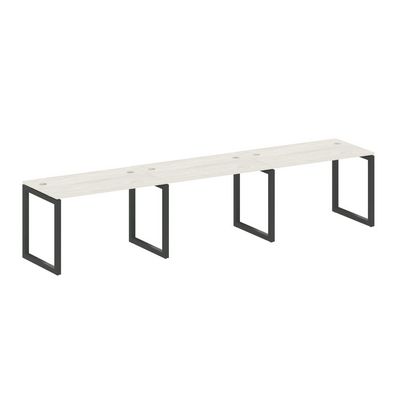 Metal System Quattro 5x5 50БО.СМ-3.2 (Дуб наварра/Черный) Рабочая станция на 3 раб.места на О-образном м/к