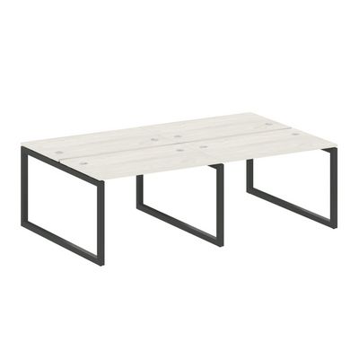 Metal System Quattro 5x5 50БО.СМ-4.2 (Дуб наварра/Антрацит) Рабочая станция на 4 раб.места на О-образном м/к