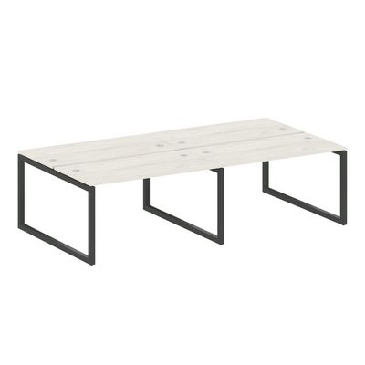 Metal System Quattro 5x5 50БО.СМ-4.3 (Дуб наварра/Антрацит) Рабочая станция на 4 раб.места на О-образном м/к