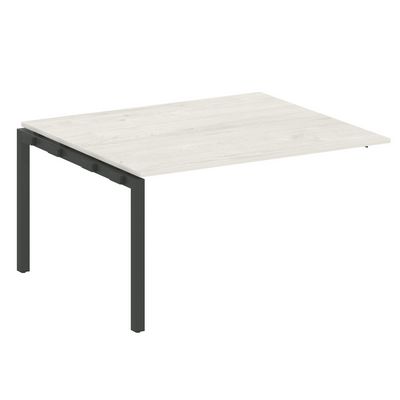 Metal System Quattro 5x5 50БП.ППРГ-3 (Дуб наварра/Черный) Проходной наборный элемент переговорного стола на П-образном м/к