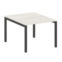 Metal System Quattro 5x5 50БП.ПРГ-1.1 (Дуб наварра/Черный) Переговорный стол на П-образном м/к