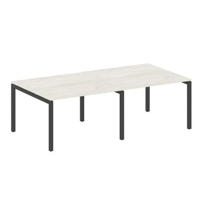 Metal System Quattro 5x5 50БП.ПРГ-2.2 (Дуб наварра/Черный) Переговорный стол на П-образном м/к