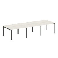 Metal System Quattro 5x5 50БП.ПРГ-3.2 (Дуб наварра/Черный) Переговорный стол на П-образном м/к