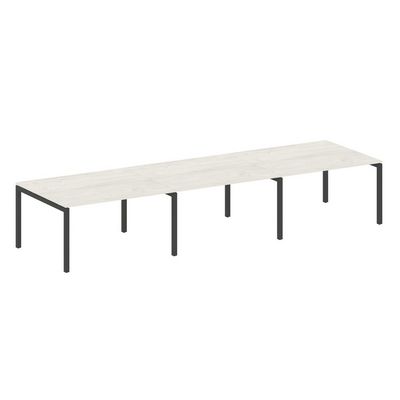 Metal System Quattro 5x5 50БП.ПРГ-3.3 (Дуб наварра/Черный) Переговорный стол на П-образном м/к