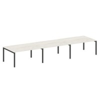 Metal System Quattro 5x5 50БП.ПРГ-3.4 (Дуб наварра/Черный) Переговорный стол на П-образном м/к