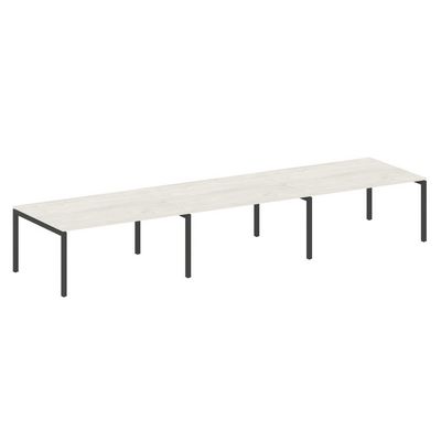 Metal System Quattro 5x5 50БП.ПРГ-3.4 (Дуб наварра/Черный) Переговорный стол на П-образном м/к