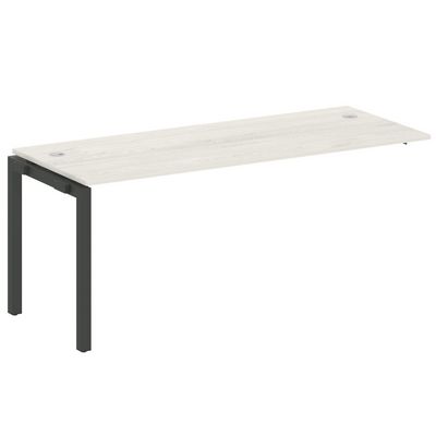 Metal System Quattro 5x5 50БП.ПРС-СП-1.5 (Дуб наварра/Черный) Проходной наборный элемент рабочей станции на П-образном м/к