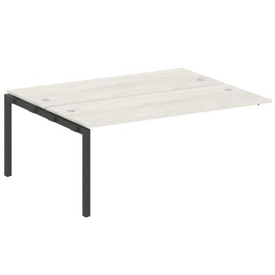 Metal System Quattro 5x5 50БП.ПРС-СП-2.5 (Дуб наварра/Черный) Проходной наборный элемент рабочей станции на П-образном м/к