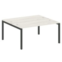 Metal System Quattro 5x5 50БП.РАС-СП-2.4 (Дуб наварра/Черный) Рабочая станция на П-образном м/к