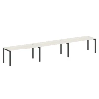 50БП.СМ-3.4 (Дуб наварра/Черный) Рабочая станция на 3 раб.места на П-образном м/к