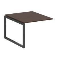 Metal System Quattro 5x5 50БО.ППРГ-1 (Венге цаво/Черный) Проходной наборный элемент переговорного стола на О-образном м/к