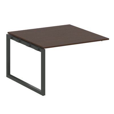 Metal System Quattro 5x5 50БО.ППРГ-2 (Венге цаво/Черный) Проходной наборный элемент переговорного стола на О-образном м/к