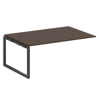 Metal System Quattro 5x5 50БО.ППРГ-5 (Венге цаво/Черный) Проходной наборный элемент переговорного стола на О-образном м/к