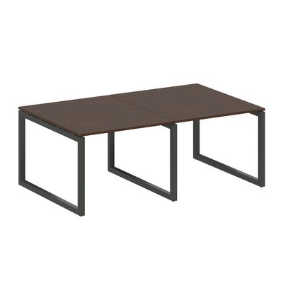 Metal System Quattro 5x5 50БО.ПРГ-2.1 (Венге цаво/Антрацит) Переговорный стол на О-образном м/к