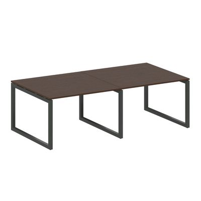 Metal System Quattro 5x5 50БО.ПРГ-2.2 (Венге цаво/Антрацит) Переговорный стол на О-образном м/к