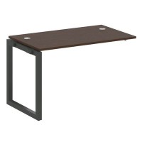 Metal System Quattro 5x5 50БО.ПРС-СП-1.2 (Венге цаво/Черный) Проходной наборный элемент рабочей станции на О-образном м/к