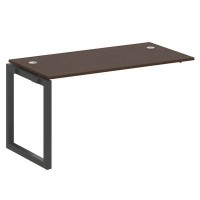 Metal System Quattro 5x5 50БО.ПРС-СП-1.3 (Венге цаво/Черный) Проходной наборный элемент рабочей станции на О-образном м/к