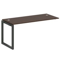 Metal System Quattro 5x5 50БО.ПРС-СП-1.4 (Венге цаво/Черный) Проходной наборный элемент рабочей станции на О-образном м/к