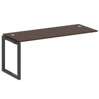 Metal System Quattro 5x5 50БО.ПРС-СП-1.5 (Венге цаво/Черный) Проходной наборный элемент рабочей станции на О-образном м/к