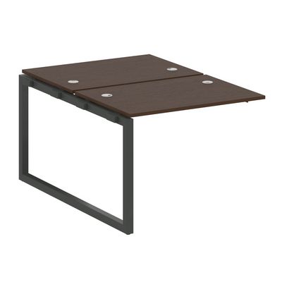 Metal System Quattro 5x5 50БО.ПРС-СП-2.1 (Венге цаво/Черный) Проходной наборный элемент рабочей станции на О-образном м/к