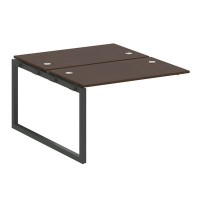 Metal System Quattro 5x5 50БО.ПРС-СП-2.2 (Венге цаво/Черный) Проходной наборный элемент рабочей станции на О-образном м/к