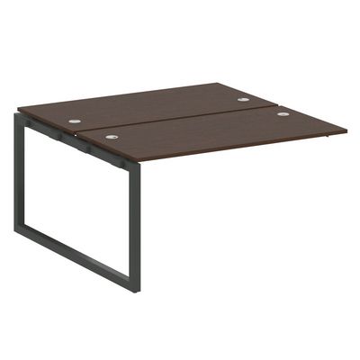 Metal System Quattro 5x5 50БО.ПРС-СП-2.3 (Венге цаво/Черный) Проходной наборный элемент рабочей станции на О-образном м/к