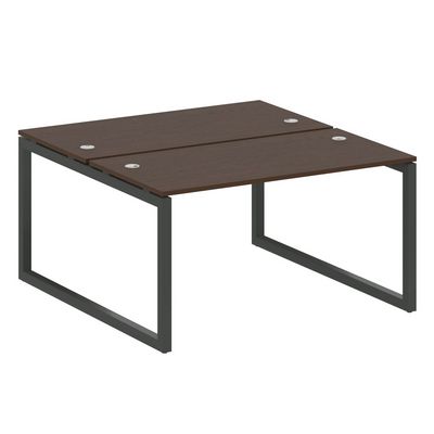 Metal System Quattro 5x5 50БО.РАС-СП-2.3 (Венге цаво/Черный) Рабочая станция на О-образном м/к