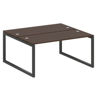 Metal System Quattro 5x5 50БО.РАС-СП-2.4 (Венге цаво/Черный) Рабочая станция на О-образном м/к