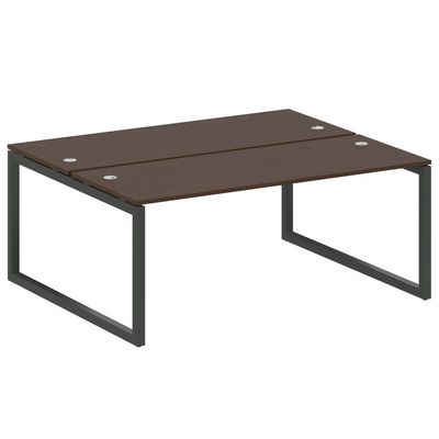 Metal System Quattro 5x5 50БО.РАС-СП-2.5 (Венге цаво/Черный) Рабочая станция на О-образном м/к